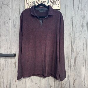 Maroon Long Sleeve Polo Shirt